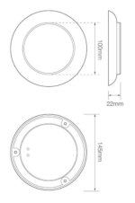 LED achteruitrijlicht met chromen rand | 12-24v | 0