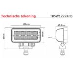 LED werklamp | 1136 lumen | 9-36v | 40cm. kabel | TRSW12274FB--TRSW12274FB-9