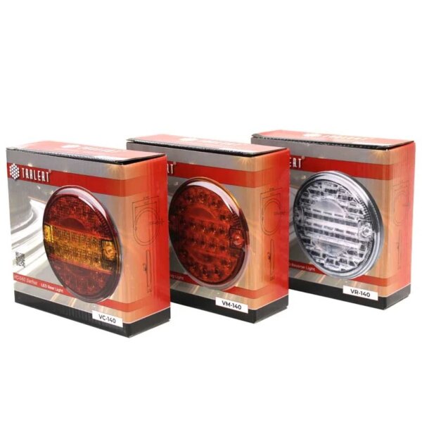 LED Slimline hamburger mistlicht | 12-24v | 150cm. kabel | VM-140--VM-140-3
