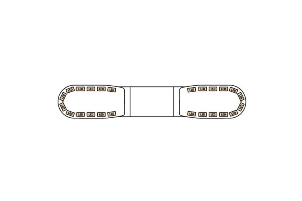 LED flitsbalk amber | 13 serie | ECE-R65 amber | 1000mm | 24 LED's | 13-00003-E-13-00003-E-13-00003-E-2