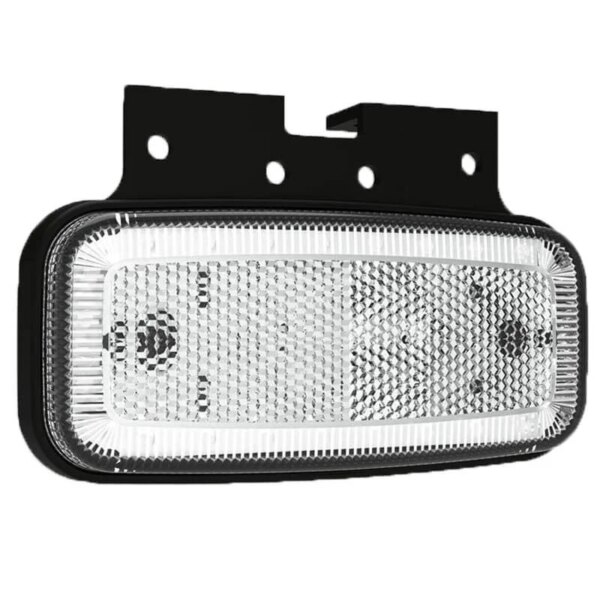 LED markeringslicht wit | 12-24v | 50cm. kabel | MV-1250W-FT-075 B+K LED-MV-1250W-2