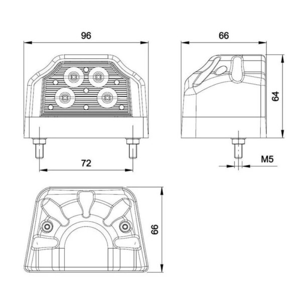 LED kentekenverlichting | 12-36v | met connector 0