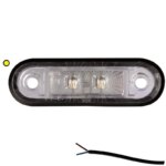 LED markeringslicht amber | 12-24v | 50cm. kabel | M10MV-200A-FT-015 Z LED-M10MV-200A