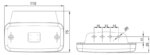 LED markeringslicht amber | 12-24v | 50cm. kabel | M10MV-600A-FT-019 Z LED-M10MV-600A-2
