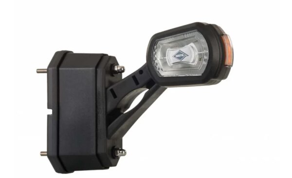 LED breedtelamp links met alarm rood-wit-amber 12-24v | MBA-2731RWA-LDCC 2724-MBA-2731RWA-4