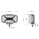 OZZ XO 1 LED verstraler | Zwart-Ovaal | 8160 lumen | 88105-88105-88105-4