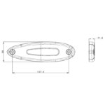 LED markeringslicht wit | 12-36v | 50cm. kabel | MV-1900W-FT-076 B LED-MV-1900W-3
