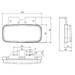 LED markeringslicht amber | 12-24v | 50cm. kabel | MV-1250A-FT-075 Z+K LED-MV-1250A-4