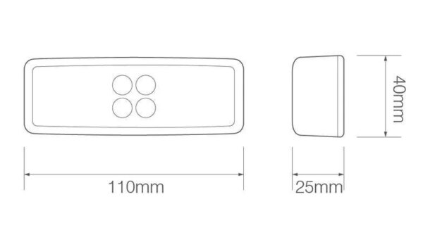 LED markeringslicht rood | 12-24v | 20cm. kabel | 1490RM-1490RM-1490RM-2