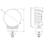 LED werklamp rond | 3800 lumen | 40Watt | ingebouwde deutsch connector | 9-36v | WF-4038R--WF-4038R-10