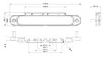 LED Slimline markeerlicht amber beugel 12-24v 50cm kabel | MV-6550A-FT-065 Z + K LED TAPE-MV-6550A-4