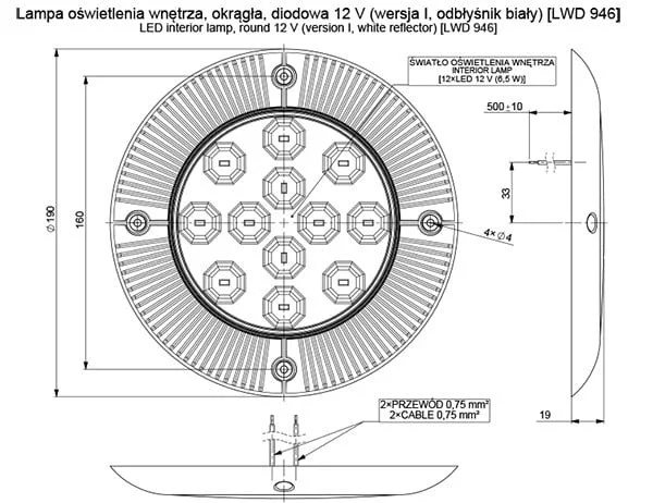 LED interieurlamp 500lm - 4500K - 12v | BG-1900W-12V-LWD 946-BG-1900W-12V-2 LED interieurlamp 500lm - 4500K - 12v | BG-1900W-12V-LWD 946-BG-1900W-12V-2