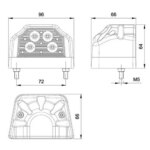 LED kentekenverlichting | 12-36v | M10KV-100-FT-031 LED-M10KV-100-4