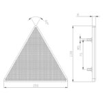 Driehoeksreflector | met schroefmontage | tapeinden | VRF-400R-DOB-030 A-VRF-400R-2