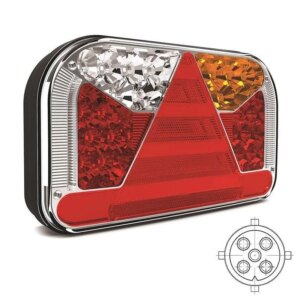 Links | LED achterlicht met kentekenlicht | 12-36v | 5-PIN | V10C5-521B5-FT-170 L TB LED SPK BAJONET 5 PIN-V10C5-521B5