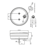 LED mistlicht met achterlicht | 12-36v | 100cm. kabel | V10C2-810-FT-111 LED-V10C2-810-4