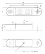 LED markeringslicht wit | 12-24v | 1