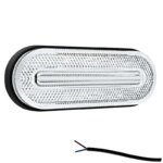 LED markeringslicht wit | 12-24v | 50cm. kabel | M10MV-700W-FT-070 B LED-M10MV-700W