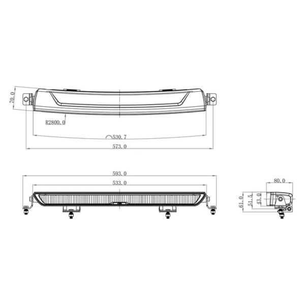 OZZ XB1 LED LED bar 20" | 7000 lumen (excl. positielicht) | 88202-88204-88202-5