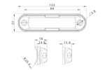 LED R65 Flitser 6-LED 12-24v 15cm kabel (4-patronen)-FT-205 LED-S10F6300A-7