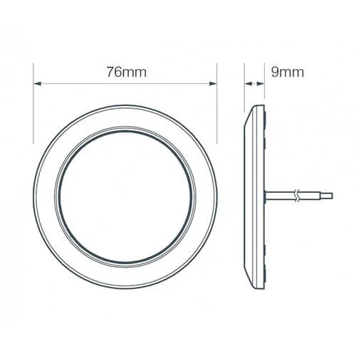 Ultraplatte LED interieurverlichting | chroom | 12v | warm wit licht | 7515C-WW-7515C-WW-7515C-WW-4 Ultraplatte LED interieurverlichting | chroom | 12v | warm wit licht | 7515C-WW-7515C-WW-7515C-WW-4