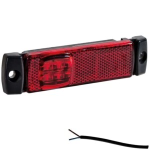 LED markeringslicht rood | 12-36v | 5m. kabel | M10MV-190R 5M-FT-018 C LED m50 (with 5 meter cable)-M10MV-190R 5M