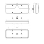 Rechts | LED Trailerlamp | dynamisch knipperlicht | 9-36v | 200cm. kabel | VC-1012-FT-500-25 LED-VC-1012-6