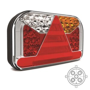 Rechts | LED achterlicht met kentekenlicht | 12-36v | 5-PIN | V10C5-522B5-FT-170 P TB LED SPK BAJONET 5 PIN-V10C5-522B5