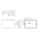 Links | LED achterlicht met mistlicht & kentekenlicht | 12v | 5-PIN | VC-2721B5-FT-270 L TB LED PM BAJONET 5PIN-VC-2721B5-10