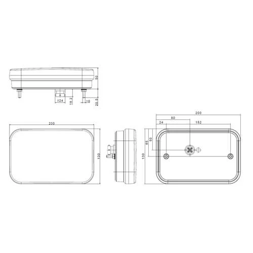 Links | LED achterlicht met mistlicht & kentekenlicht | 12v | 5-PIN | VC-2721B5-FT-270 L TB LED PM BAJONET 5PIN-VC-2721B5-10 Links | LED achterlicht met mistlicht & kentekenlicht | 12v | 5-PIN | VC-2721B5-FT-270 L TB LED PM BAJONET 5PIN-VC-2721B5-10