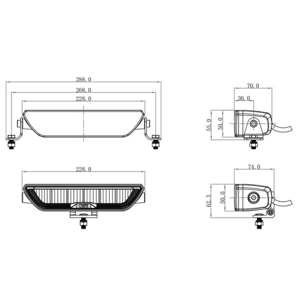 OZZ XB1 LED LED bar Compact 9" | 4960 lumen | 88203-88203-88203-4