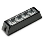 LED flitser 4 LED's | Wit | 10-30v | LED4DVW-LED4DVW-LED4DVW