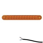 LED markeringslicht amber | 12-24v | 50cm. kabel | M10MV-800A-FT-195 Z LED-M10MV-800A