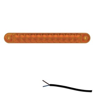 LED markeringslicht amber | 12-24v | 50cm. kabel | M10MV-800A-FT-195 Z LED-M10MV-800A