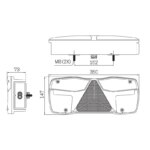 LED Trailerlamp rechts met markeerlicht 12-24v kabelingang | VC-7102-3192.4000254-VC-7102-8