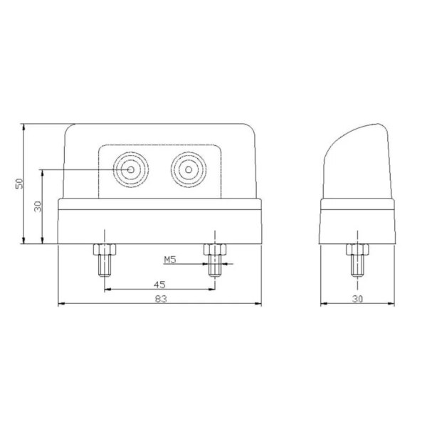 LED kentekenverlichting | 12-36v | met connector 0