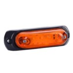 LED markeringslicht amber met beugel | 12-24v | 50cm. kabel | MV-4090A-LD 378-MV-4090A