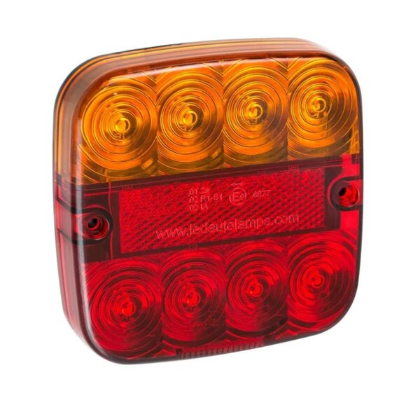 LED compact achterlicht met kent.verl. 12-24V 0