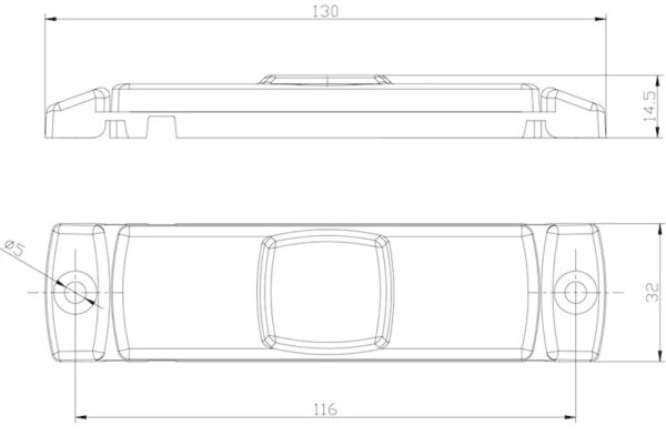 LED markeringslicht rood | 12-24v | 1