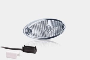 LED markeringslicht ovaal wit | 12-24v | 1