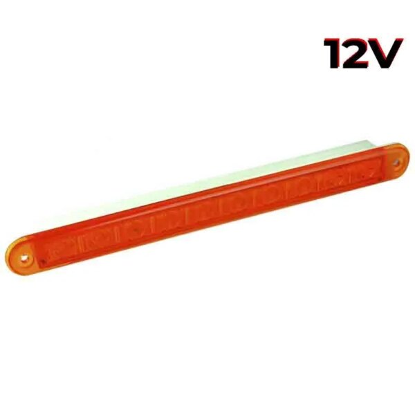 LED knipperlicht slimline amber lens | 12v | 40cm. kabel | 235A12-235A12-235A12