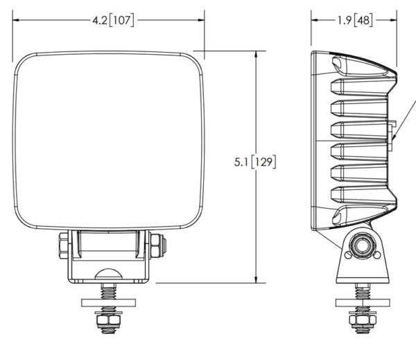 LED R23 werklamp | 36W | 2800 lumen | 9-36V | Deutsch connector | EW2520-EW2520-EW2520-5