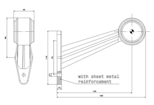 75mm². connector | M10BV-511RW-FT-009 E LED QS075 (NO SET ONLY LEFT VERSION)-M10BV-511RW-2