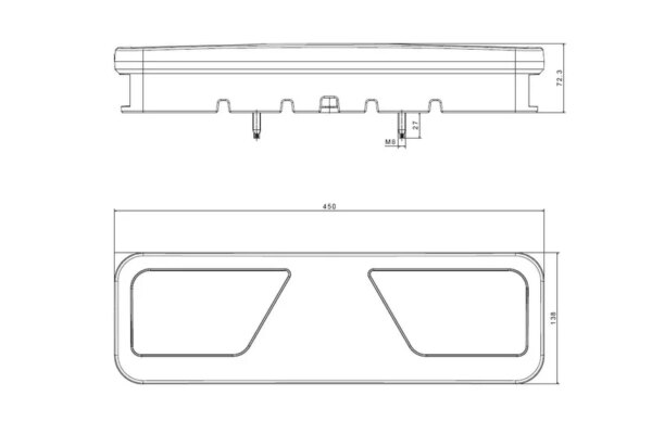 Links | LED trailerlamp canbusproof | 24v | 7-PIN AMP connector | VC-7001B7-FT-700-066 L AMP 7 PIN-VC-7001B7-9