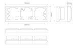 LED achterlicht met zwarte rand | 12-24v | 40cm. kabel | 100BRAWME-100BRAWME-100BRAWME-2