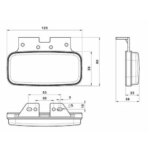 LED zij-markering met knipperlichtfunctie | 12-36v | 50cm. kabel | M10ZK-250A-FT-080 +K LED-M10ZK-250A-7