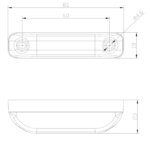 LED markeringslicht wit | 12-24v | 50cm. kabel | M10MV-500W-FT-013 B LED-M10MV-500W-2