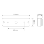 LED achteruitrijlamp slimline | 12-24v | 0