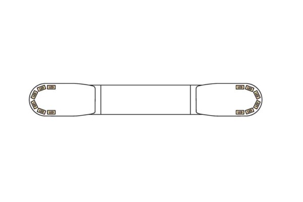 LED flitsbalk amber | 13 serie | ECE-R65 amber | 1250mm | 12 LED's | 13-00021-E-13-00021-E-13-00021-E-2