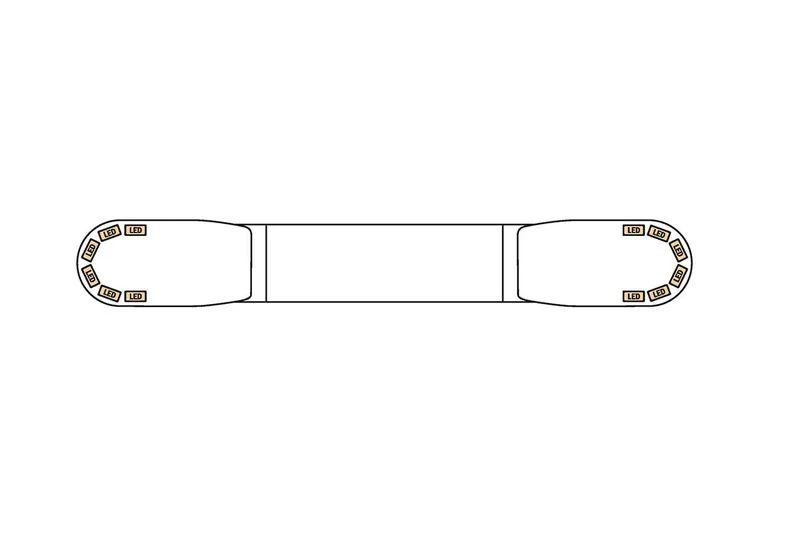 LED flitsbalk amber | 13 serie | ECE-R65 amber | 1250mm | 12 LED's | 13-00021-E-13-00021-E-13-00021-E-2 LED flitsbalk amber | 13 serie | ECE-R65 amber | 1250mm | 12 LED's | 13-00021-E-13-00021-E-13-00021-E-2